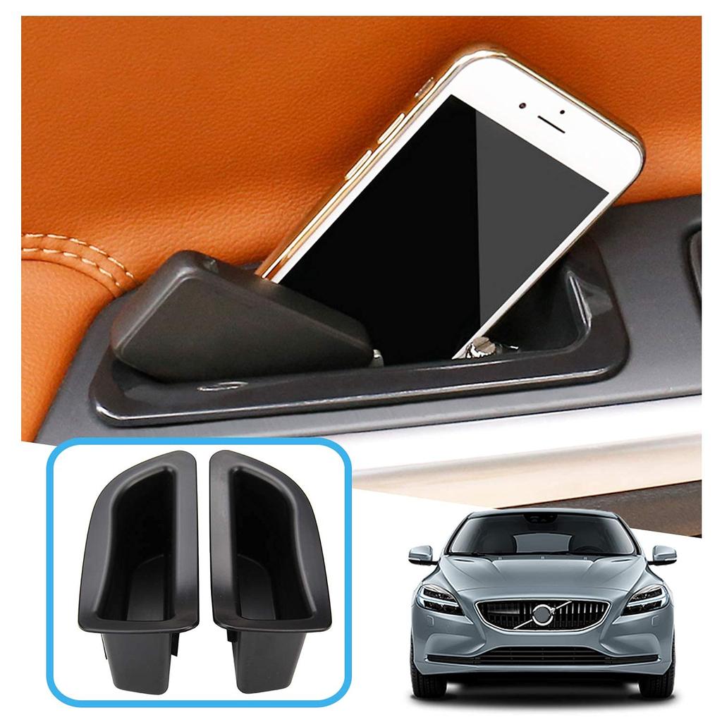 ruiya Volvo V40 Dedicated Side Door Handle Door Storage Small Item ABS No Interior Custom Parts Accessory Driver's Side/Passenger Pocket, Pocket,