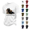 Men's Casual Short Sleeve T Shirt Loose Fit Breathable Summer Streetwear Daily Wear Vintage Texture Animal Graphic Tee