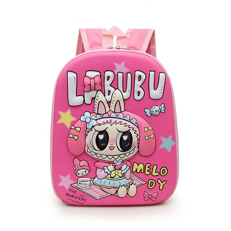 School BagsNew 3D Hard Shell  Rabub Cartoon Lightweight and Cute Backpack for Children 3-6 Years Old