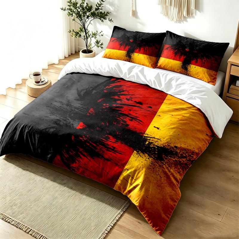Germany national football team 3pc Duvet Cover Set Simple Modern Bedding Set Wrinkle Resistant Soft Fabric All Season Use a perfect gift