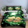 Green and gold clover. Bedding sets Duvet cover sets Duvet covers Pillowcases(1 * Duvet Cover 2 * Pillowcases without duvet insert)
