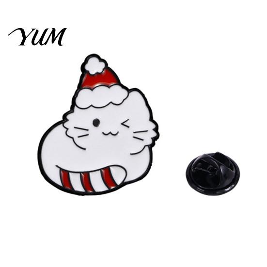 Santa Claus Clothing Accessories Christmas Cartoon Enamel Brooch, Elk Snowman Tree Badge Pin, Outfit Decor Bags Scarves Clothes Decorative Accessory