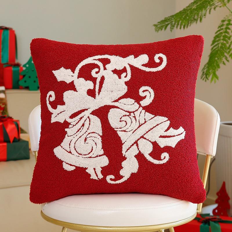 Christmas Elk Snowflake Pillow Sofa Bedside Cushion Embroidered Home Ins Style Pillow European and American