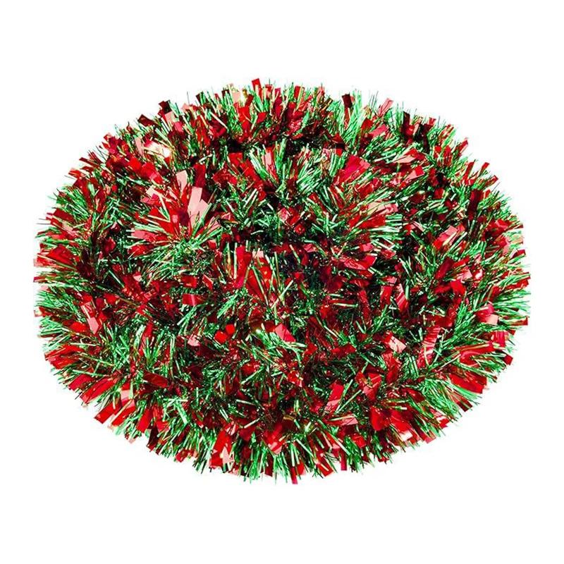 1/3/5Pcs 2M Christmas Strip Ribbon Red Green Tinsel Garland Xmas Tree Hanging Ornaments Home Decoration New Year Party Supplies