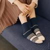 Women's One-Line Striped Point Socks (2 Colors)
