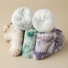 Winter Coral Fleece Tie Dye Mid Tube Socks Korean Style Socks Apparel Accessories Women Socks