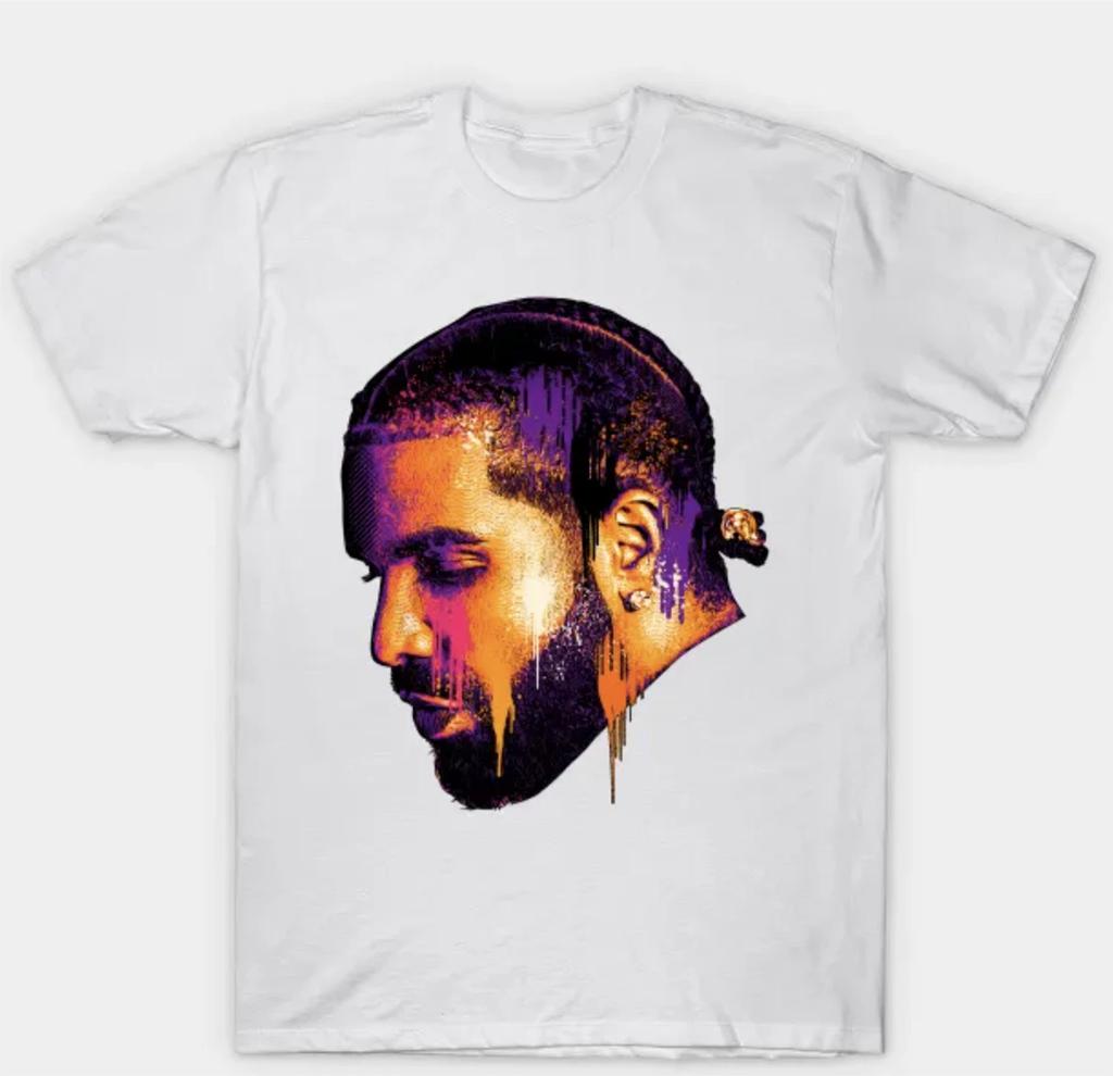 Drake Short Sleeve T shirt Mens Unisex S-3XL White Hip-hop Rapper