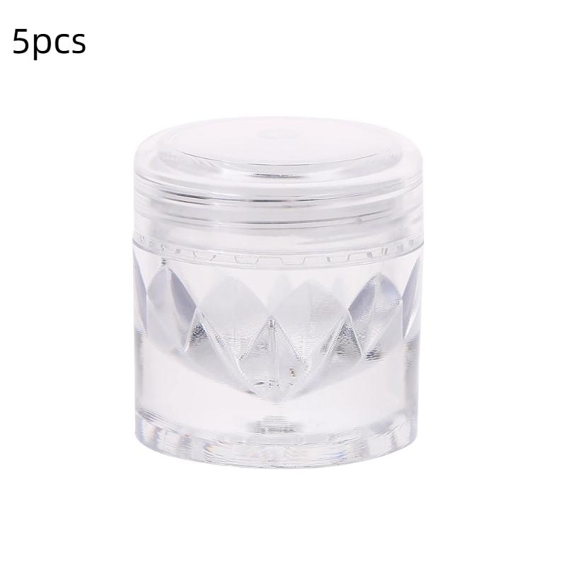 2/5 Pcs Empty Sifter Jars With Mesh Loose Powder Container Clear Cap Diy Cosmetic Refillable Bottles