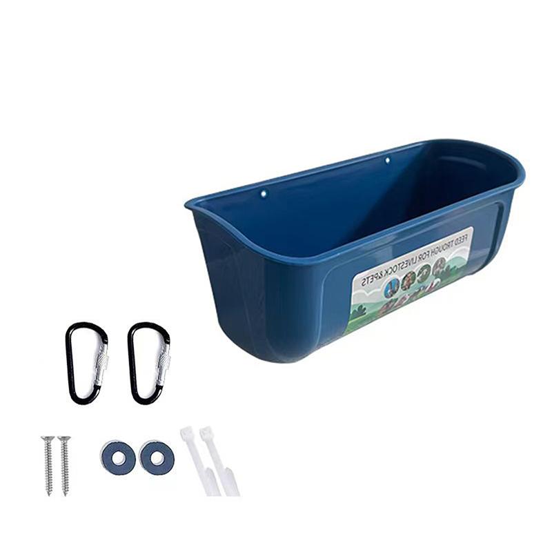 1 Stück Entenfuttertrog Kein Abfall Ziege Ente Tränkeeimer Trog Geflügelfutterbehälter mit Klemmen Viehzauntrog
