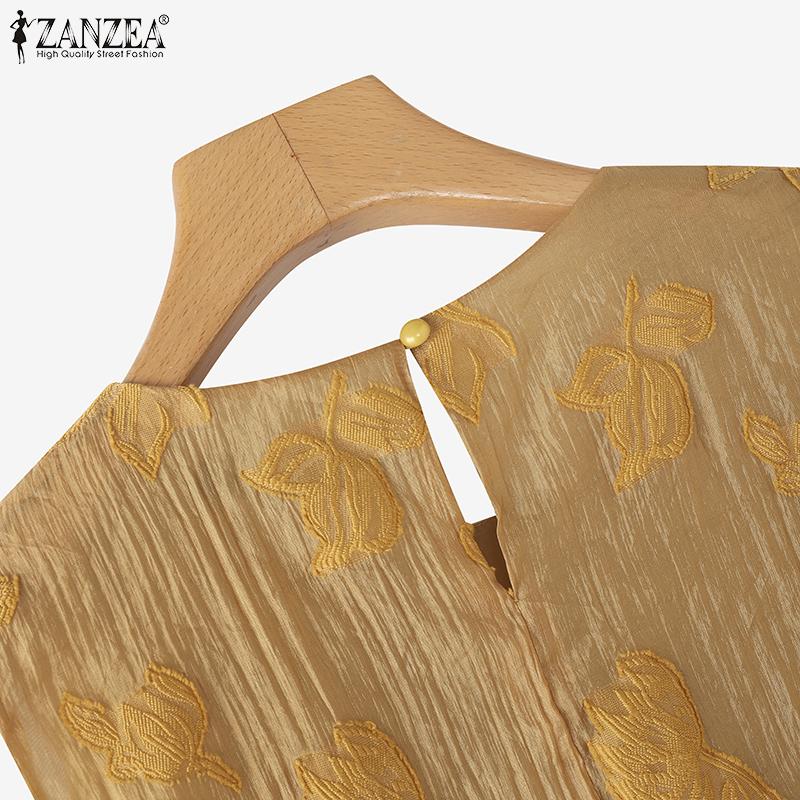 ZANZEA Vintage Womens Sleeveless Retro Ethnic Texture Casual Tank Tops