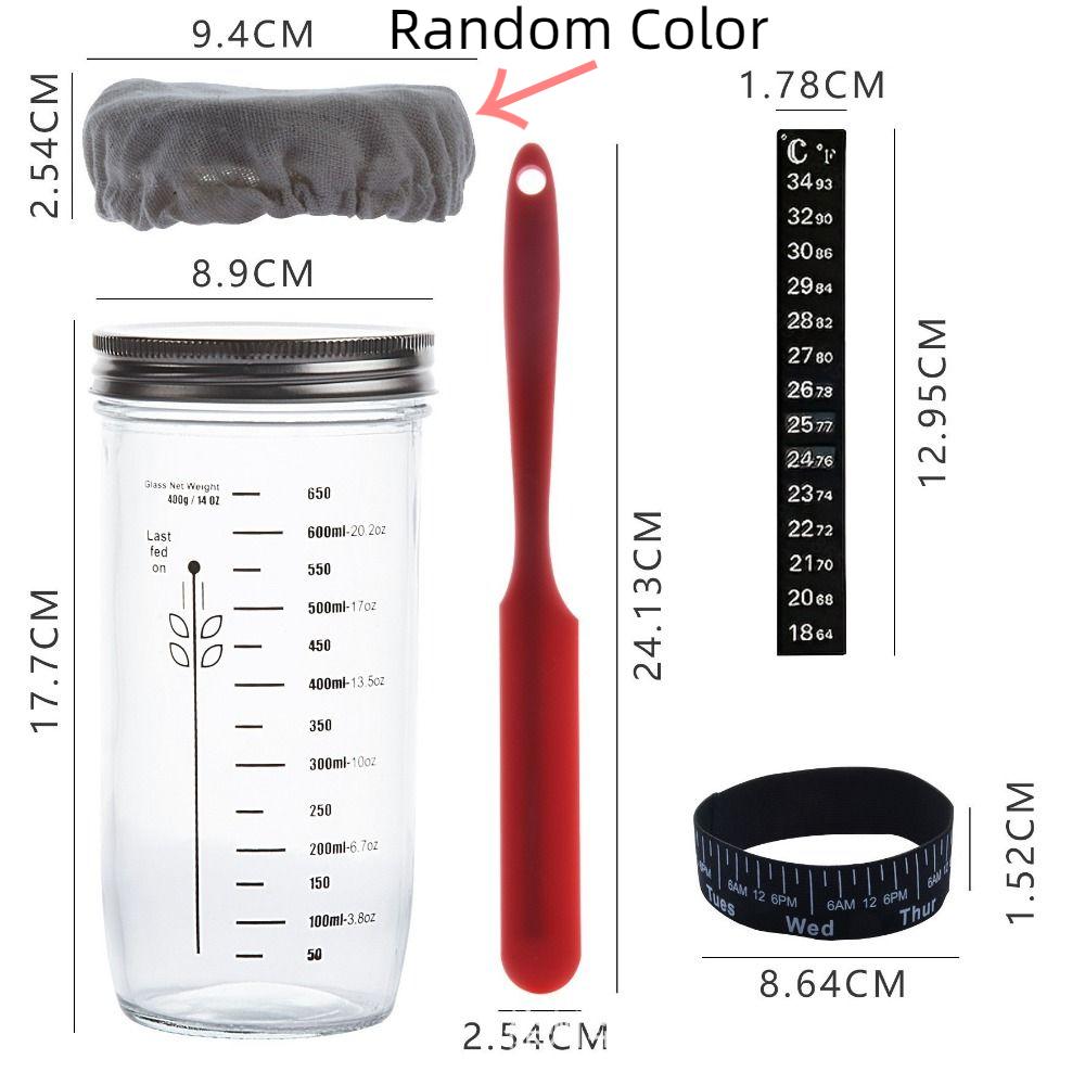Reusable Sourdough Starter Jar Kit Heat Resistant Sour Dough Starter Culture Jars  Caviar
