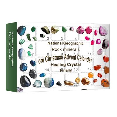 Calendar Advent Pietre Vindecătoare 24 Grilaje Îmbunătățește Creativitatea Calendar Advent de Crăciun pentru Adulți Copii