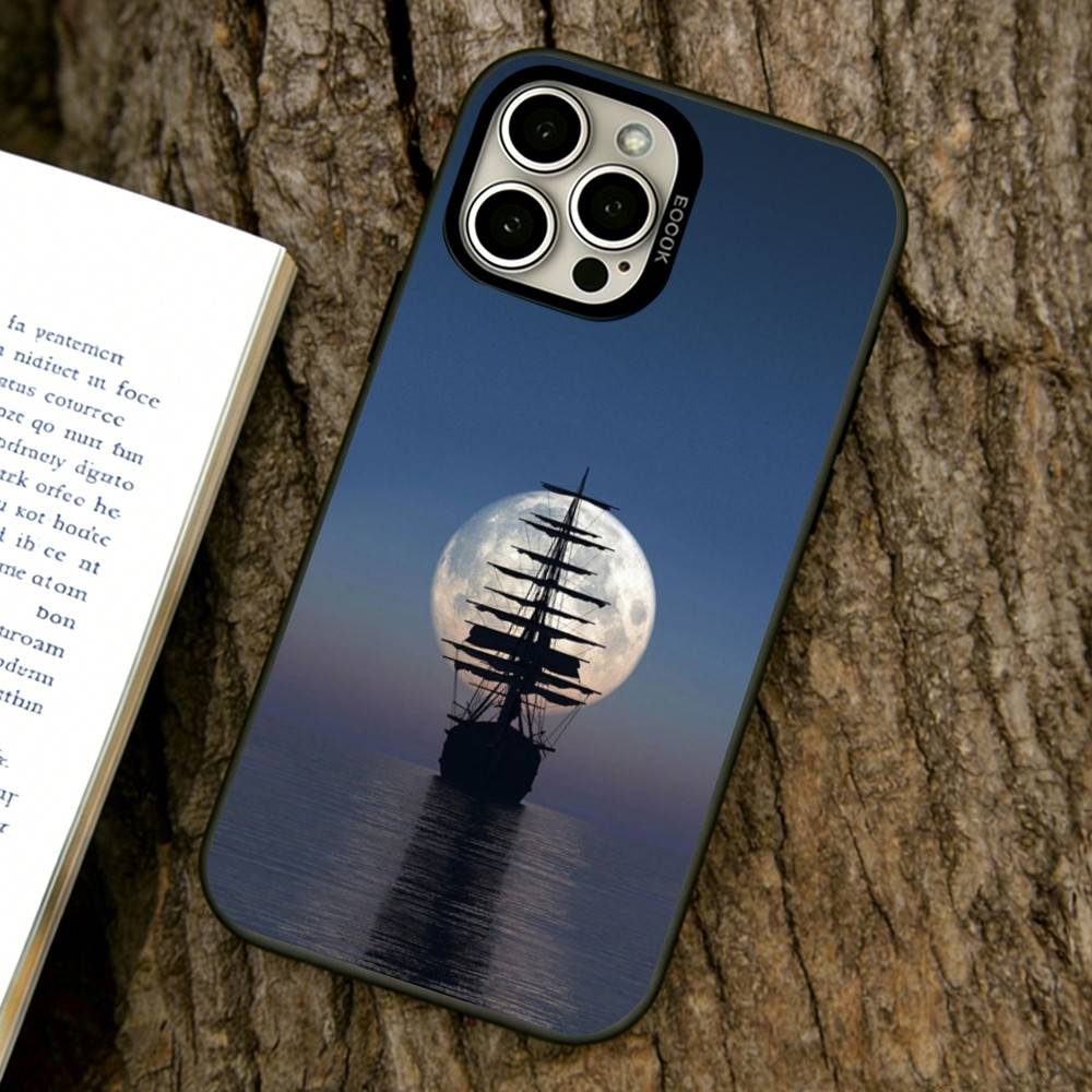 

Sailing ship Phone Case For iPhone 17,16,15,14,13,12,11 Plus,Pro Max,XS,Colorful Silver Phone case Funda Cover iPhone14