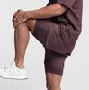 Men's Double-Layer Quick-Dry Running Shorts: Breathable, Trendy, and Casual for Outdoor Sports