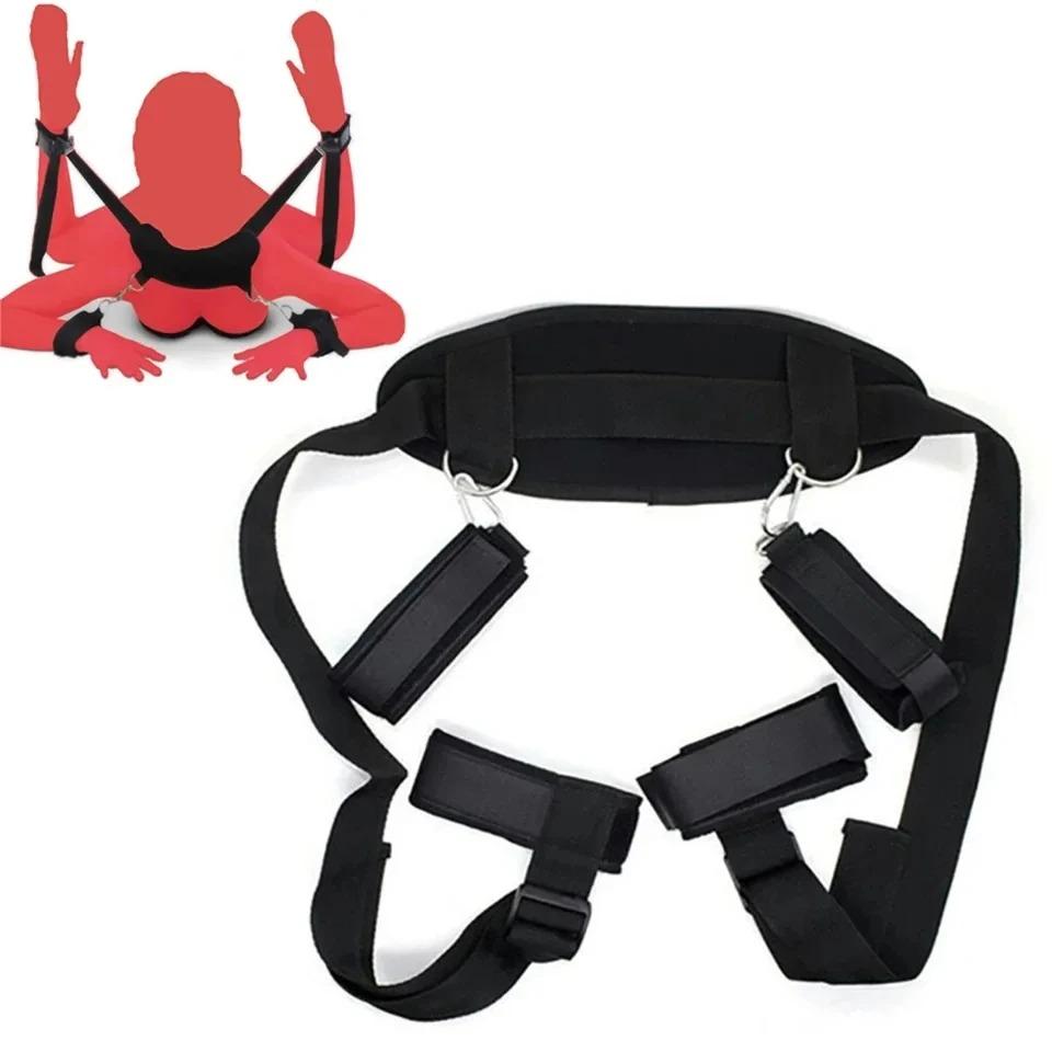 No Vibrators Couple Sex Flirting Tied Legs Adult Accessories Restraints Harness Open Legs Spreader Sexy Toys for Couples 18