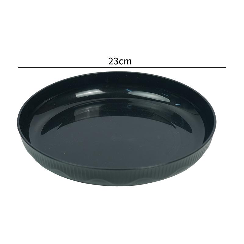 23cm Wheat Straw Plate 8-color Plate Wheat Straw Hotel Vegetable Fruit Plate Stackable Unbreakable Reusable BPA Free Tableware