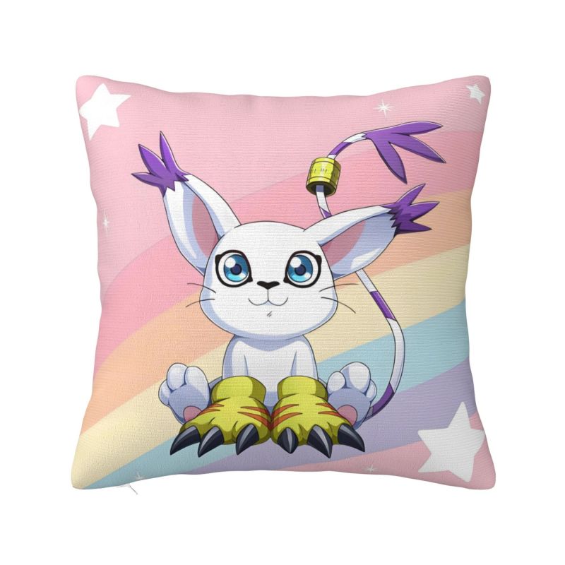 Custom Gatomon Modern Throw Pillow Cover Adventure Anime Chair Cushion