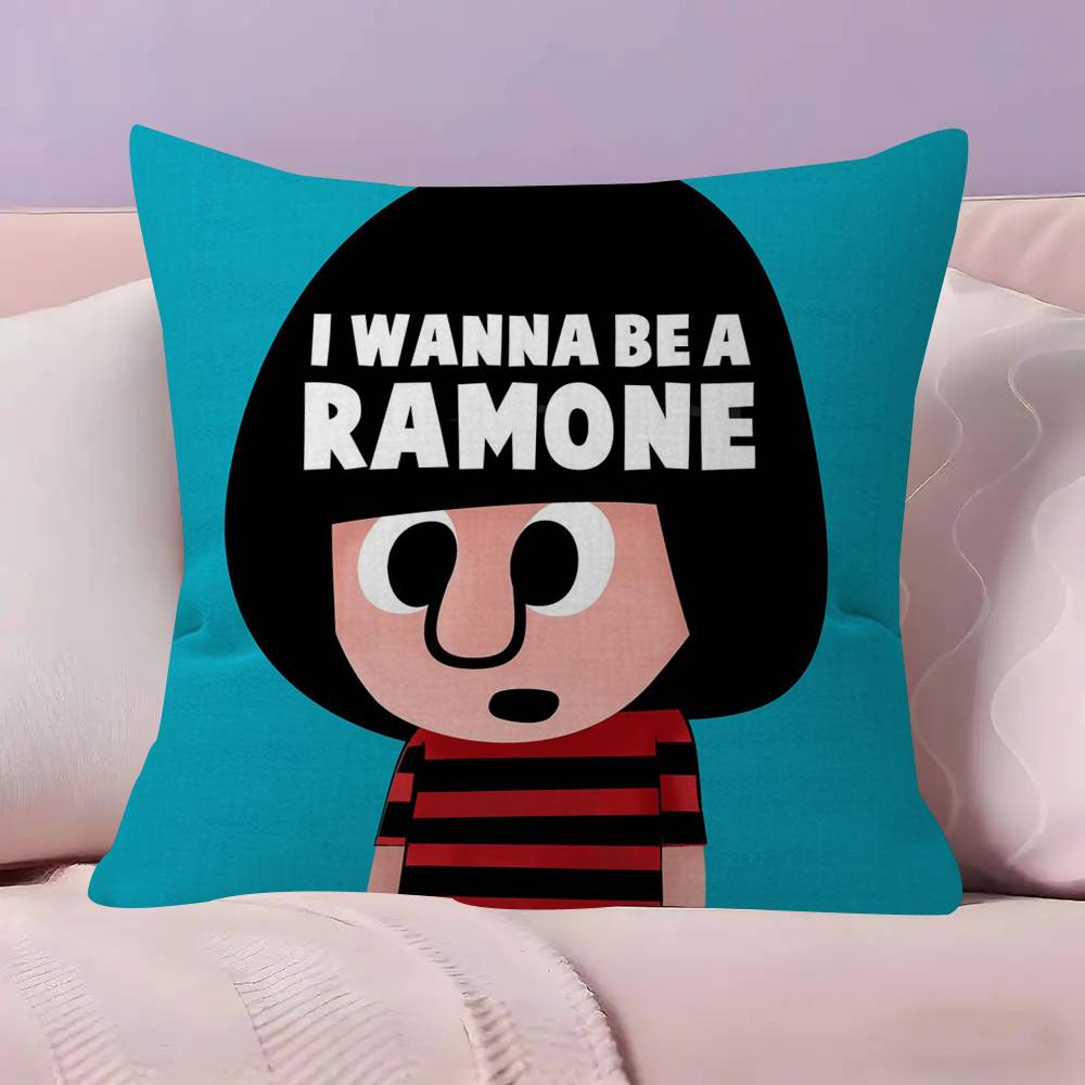 Poszewka na poduszkę kreskówka Prezent Poszewka na poduszkę Sypialnia Dom Sofa Krzesło Siedzenie Dekoracja poszewka na poduszkę Zespół Rockowy RRamones ANIME