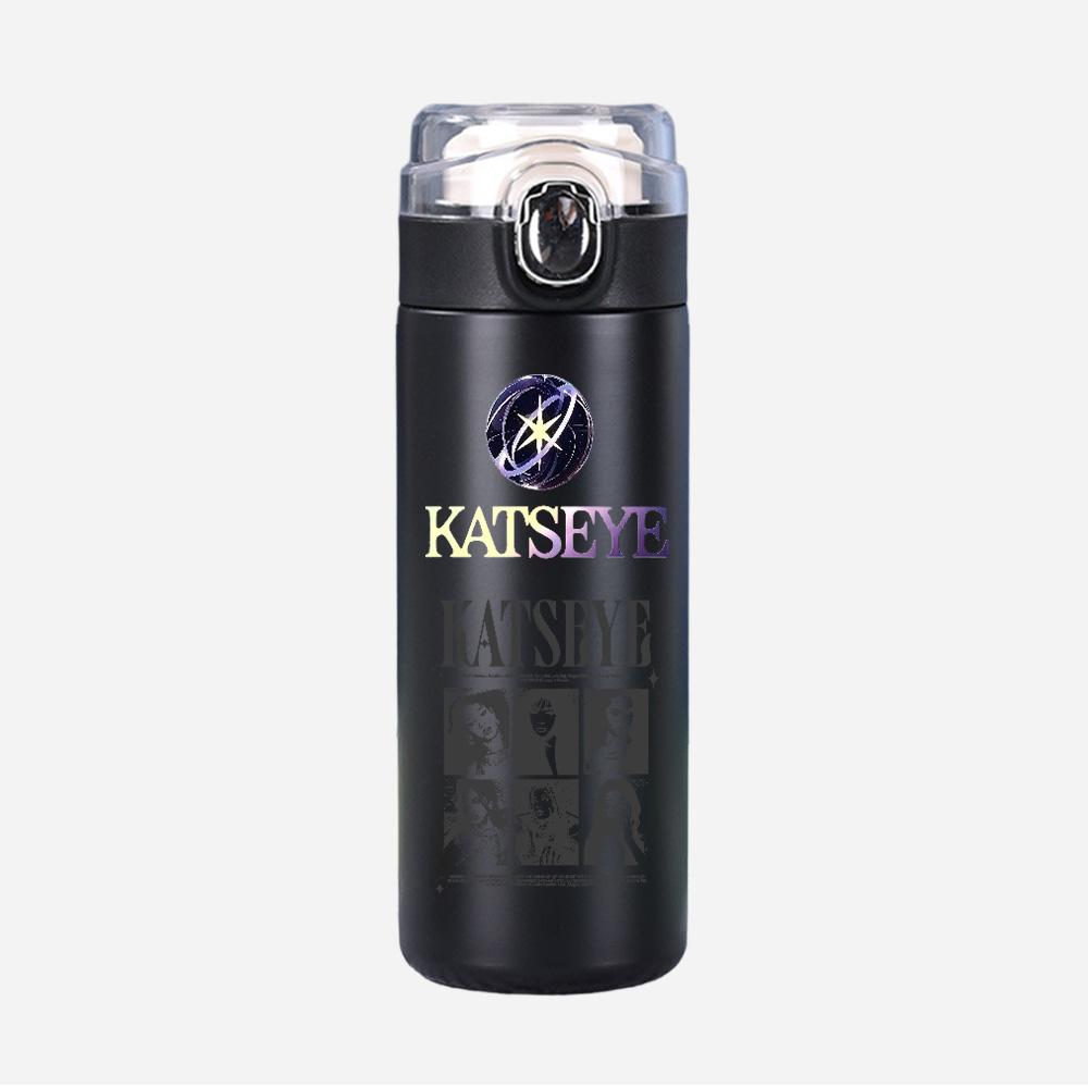 400Ml Water Bottle Anime Cartoon KATSEYE Printed Thermos Cup Portable Stainless Steel Outdoor Sports Water Cup Children Kid Gift