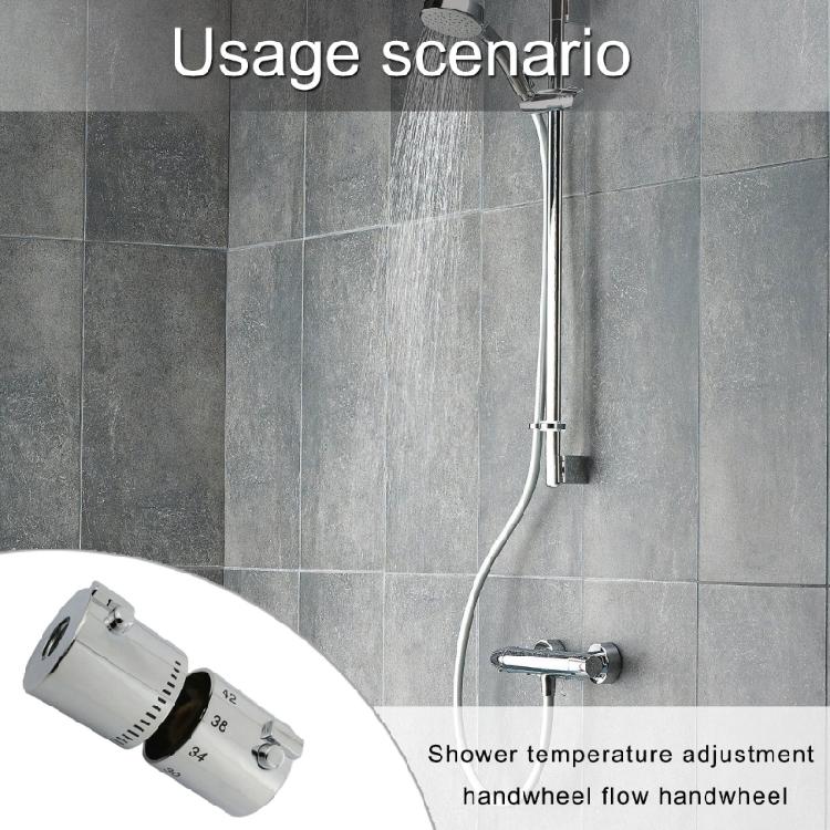 Manopola Controllo Temperatura Acqua Manopola Controllo Doccia Doppia Maniglia Doccia Accessorio Bagno per Sistemi Doccia