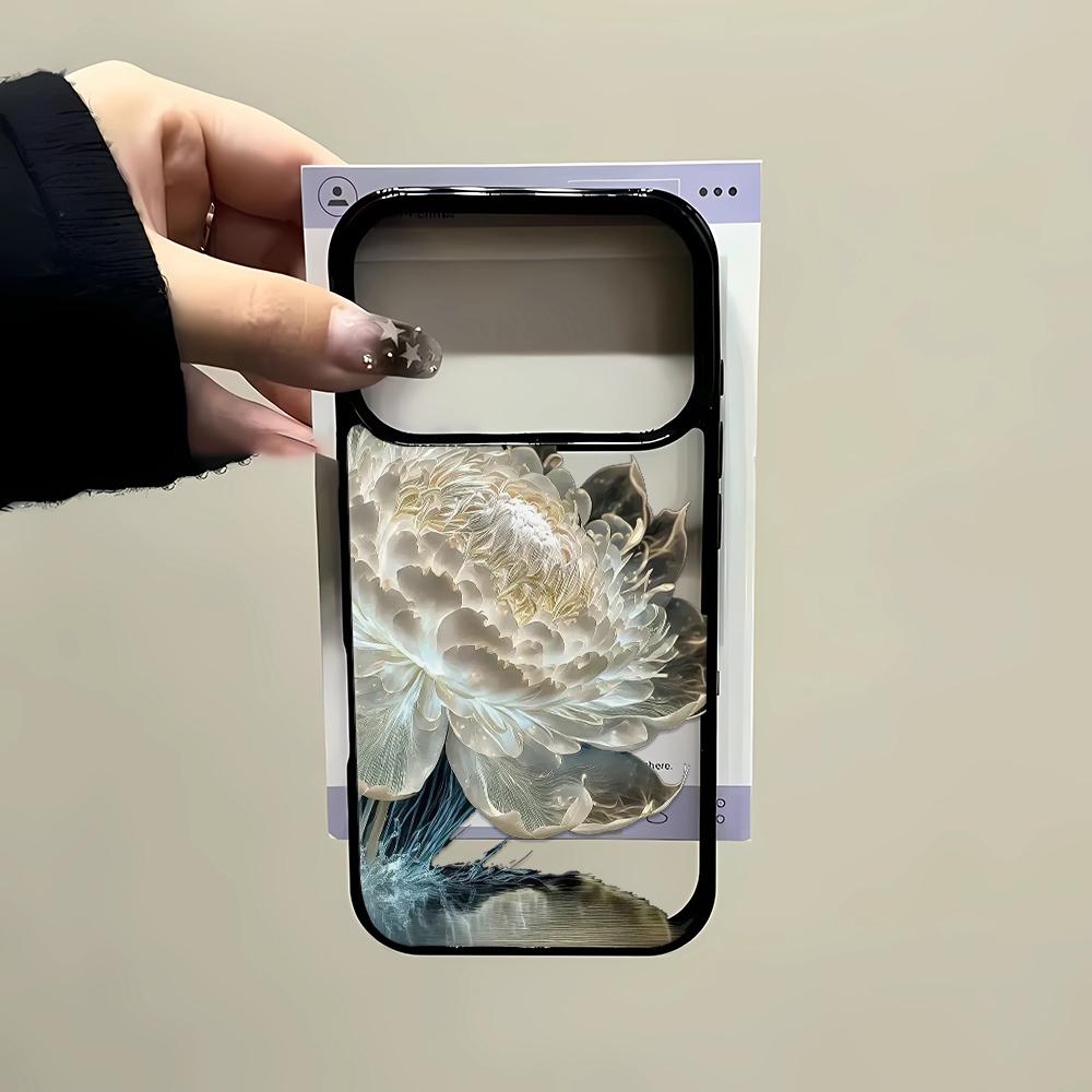Large White Pure Flower Stars Case For IPhone 17 16 14 13 12 Mini 11 15 Pro Max X XR 13Pro 17 Air Anti-drop Airbag Cover Funda