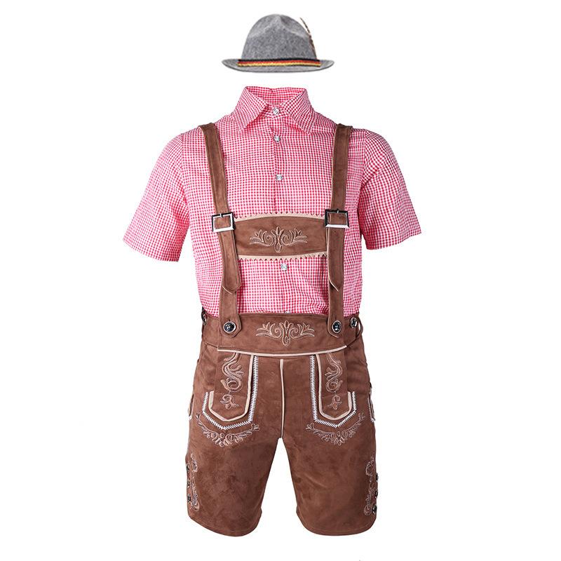 L Oktoberfest Costume Classic Men`s Plaid