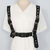 Punk Leather Harness Belt Underbust Corset Top With Strap Leather Suspender Belt Clubwear For Women To Wear Out