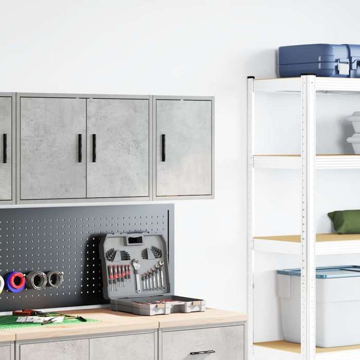 VidaXL Armoire murale de garage gris béton bois d'ingénierie 860613