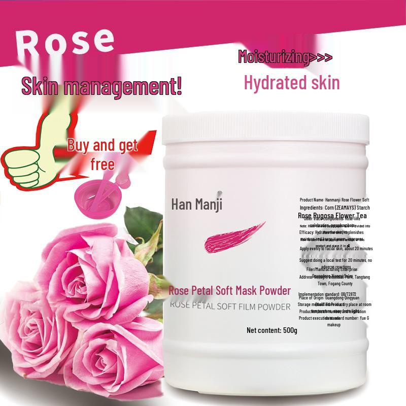 Rose Chamomile Mint Hydrating & Brightening Mask Powder for Moisturizing and Pore Refining
