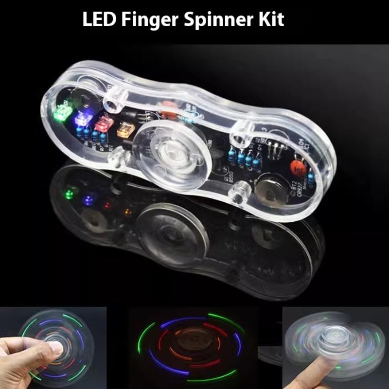 LED Rotující Gyroskop DIY Kit SMD Pájení POV Rotace Barevná Dioda Světelný Tréninkový Gyroskop Kit Sada pro Pájecí Praxi