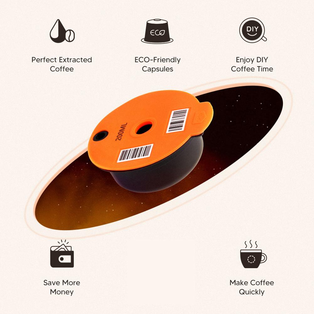 Refillable Coffee Capsule Filter with Spoon Brush Coffee Machine Filter Cup Reusable Accessories for Xmas Valentines Day Gifts