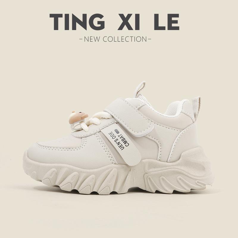 Children's Sports Shoes 2025 Spring and Autumn New Boys' Dad Shoes Non-slip Girls' Little White Shoes Soft-soled Baby Casual Shoes