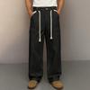 Men's Baggy Pants Wide Leg Pleated Dress Pants Slacks Casual  Trousers With Pockets,Cotton Work Pants