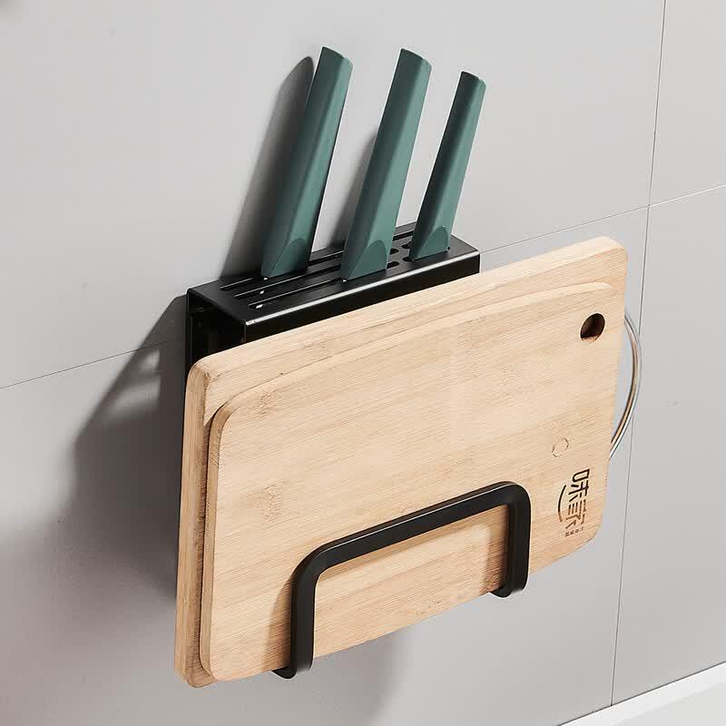Drill-Free Wall-Mounted Kitchen Pot Lid & Chopping Board Holder