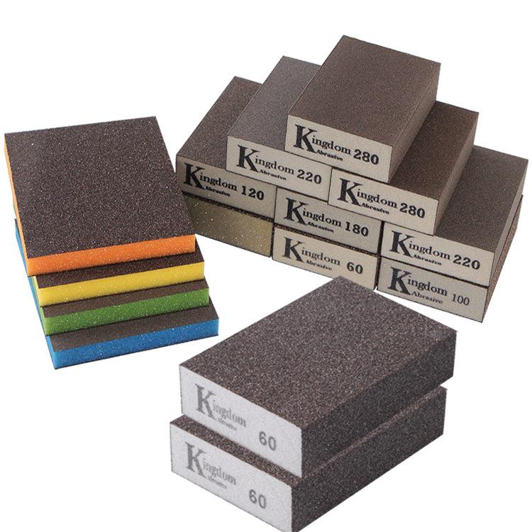 Sponge Sandpaper Block for Wall, Wood, Metal, Rust Removal, Polishing, Grout Cleaning, and Pot Scouring