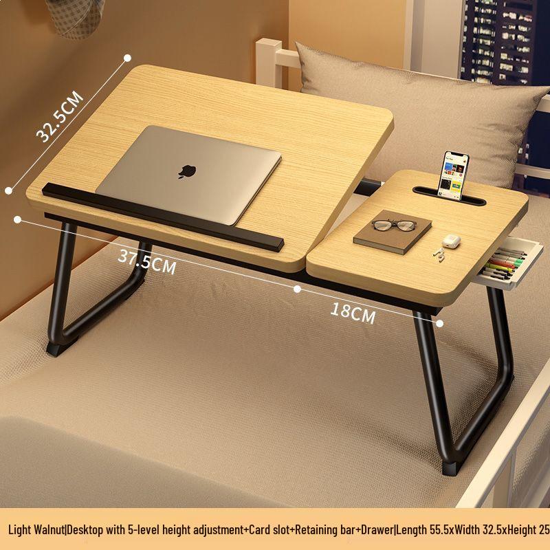 Portable Foldable Laptop Desk - Multi-functional Bedside or Dorm Study Table, No Installation Needed