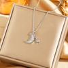 Women's Silver Titanium Steel Necklace with Micro-Inlaid Zircon - Elegant, Durable Clavicle Chain Jewelry