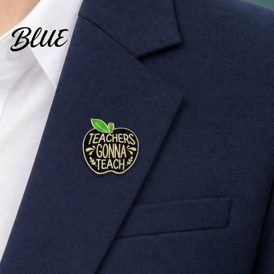 Canvas Bag Accessory Brooch Pin Enamel Teacher-Themed Fruit Shape Lapel