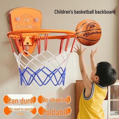 Indoor Wall-Mounted Foldable Silent Basketball Frame for Kids