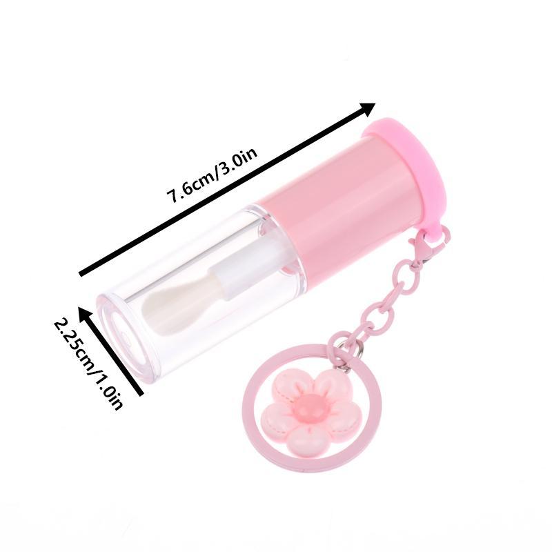 Lip Glaze Bottle With Keychain Big Wand Empty Lipstick Gloss Tube Refillable Liquid Container Bottle Lip Gloss Sample Bottle