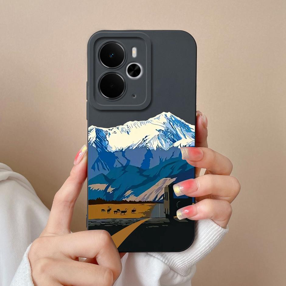 Trendy Floral Soft Silicone Case For Realme 14T 14 Pro Plus Lite 5G Protective Cover For Realme14T Realme14Pro Plus Lite Fundas