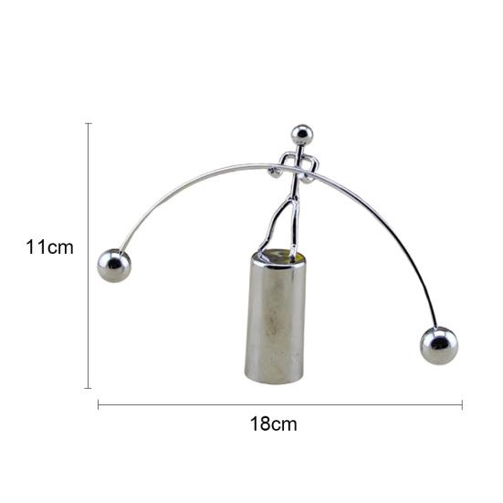 Mini Balance Pendulum Metal Weightlifting Iron Man Cradle Tumbler Toy Home Decor