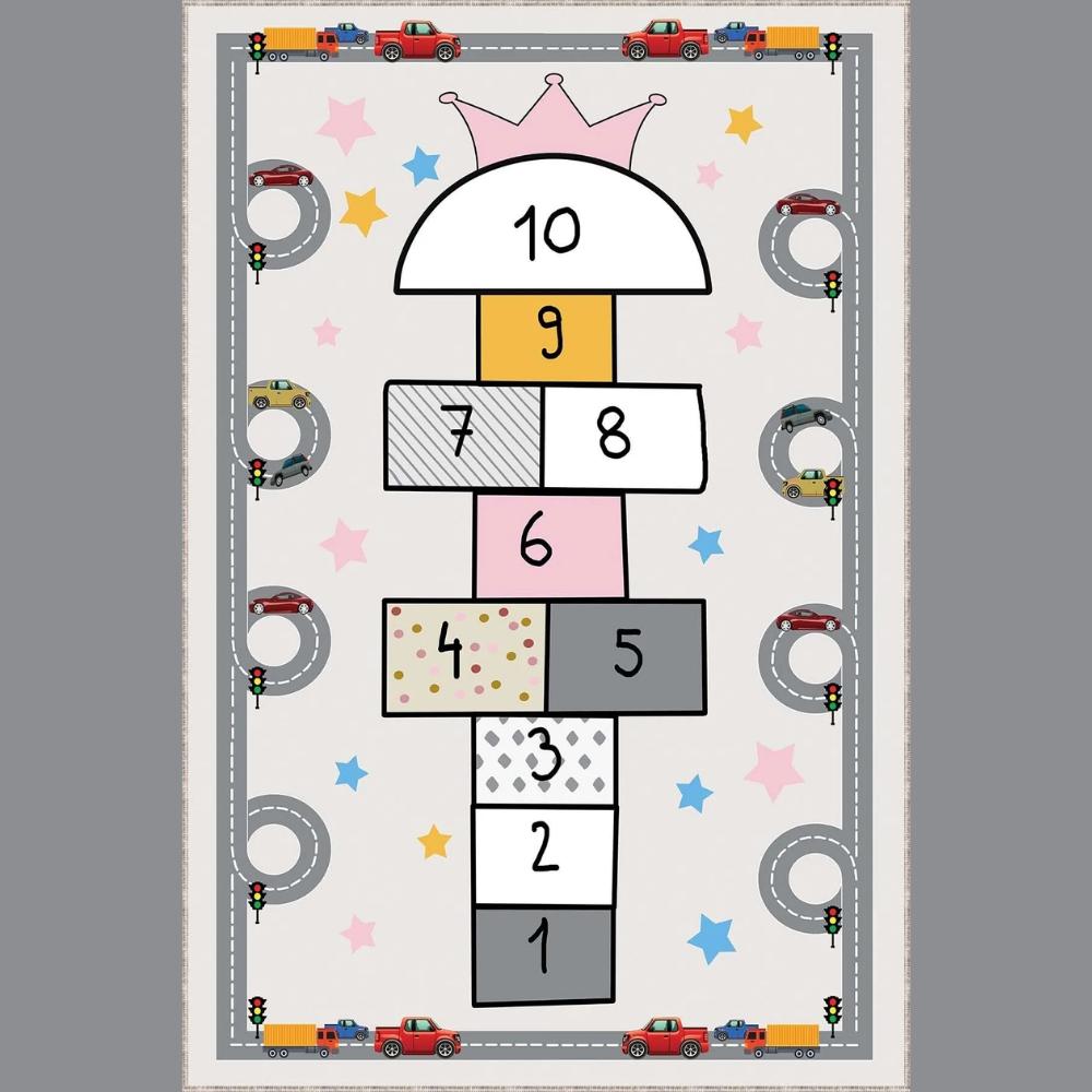 Miru Home Digital Print Washable Non-Slip Dot Base Living Room,Children and Baby Carpet Mcb-38