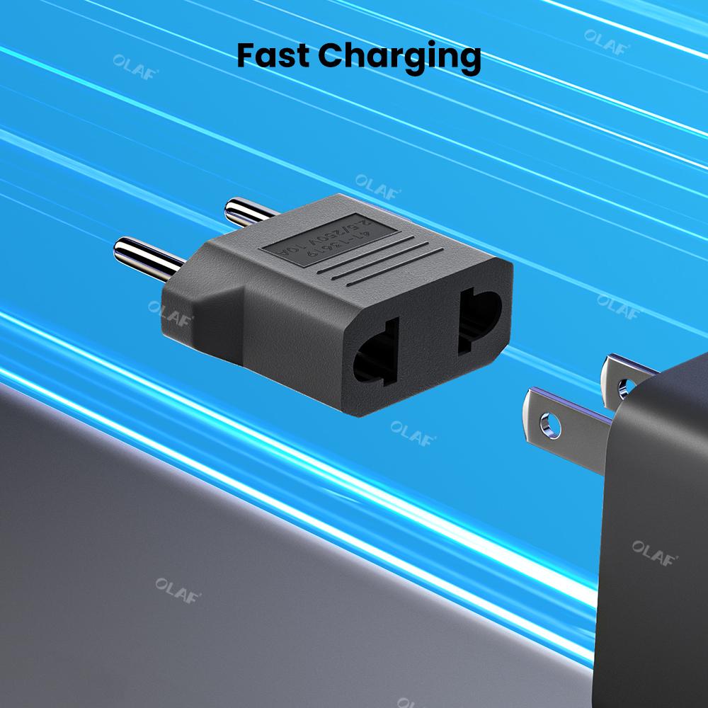 Olaf 1-10Pcs US To EU Plug Converter Outlet Travel Power Adapter Converter Socket 4.8/4.0mm EU US KR Electric Charger Outlet