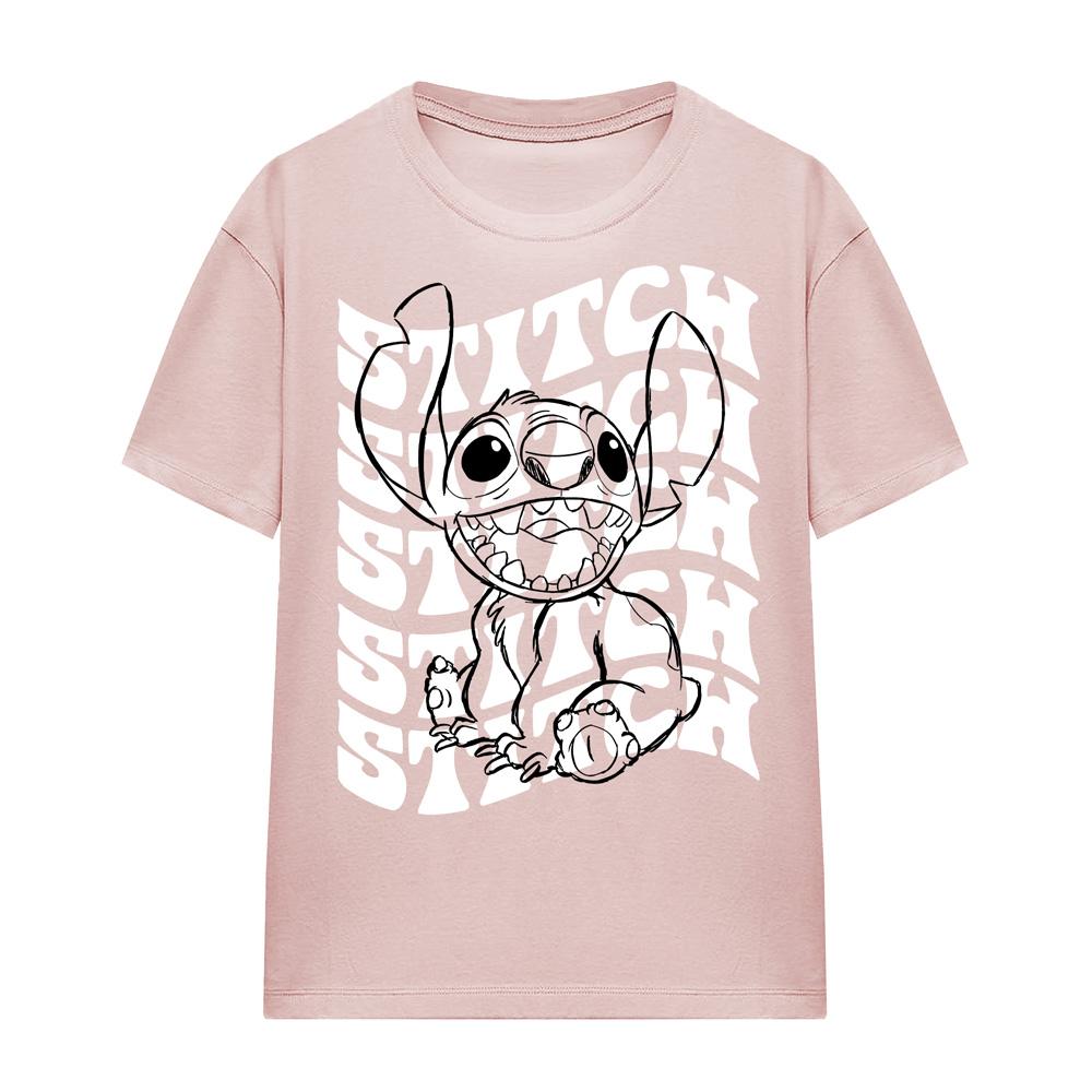Lilo & Stitch Womens/Ladies Sketch Repeat Name T-Shirt