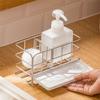 Removable Partitions Sink Sponge Holder Stainless Steel Dishwashing Liquid Storage Shelf  Bathroom