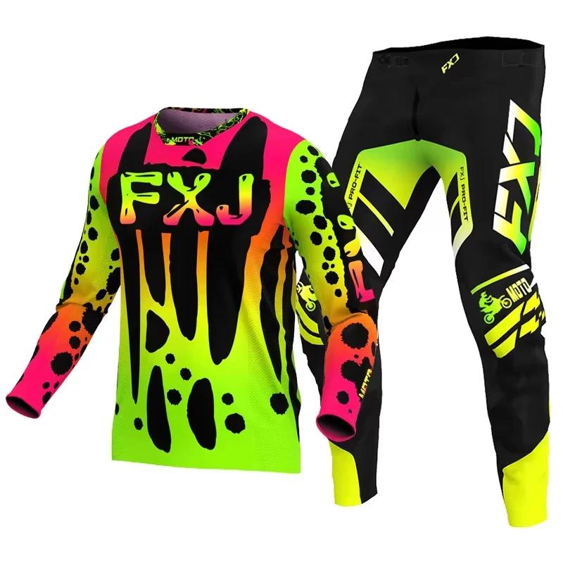 Motokrosová sada pro děti 4 5 6 7 8 9 10 11 12 13 let Mladé dítě Motocykl chlapec dívka Dres Sady kalhot závodní kombinéza Off-road Enduro MX MTB