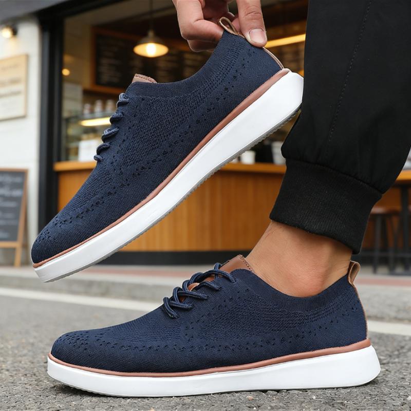 Comfortable Men's Knit Sports Shoes Soft Sole Breathable Lightweight N-slip Casual Sneakers for Walking Running Indoor Outdoor