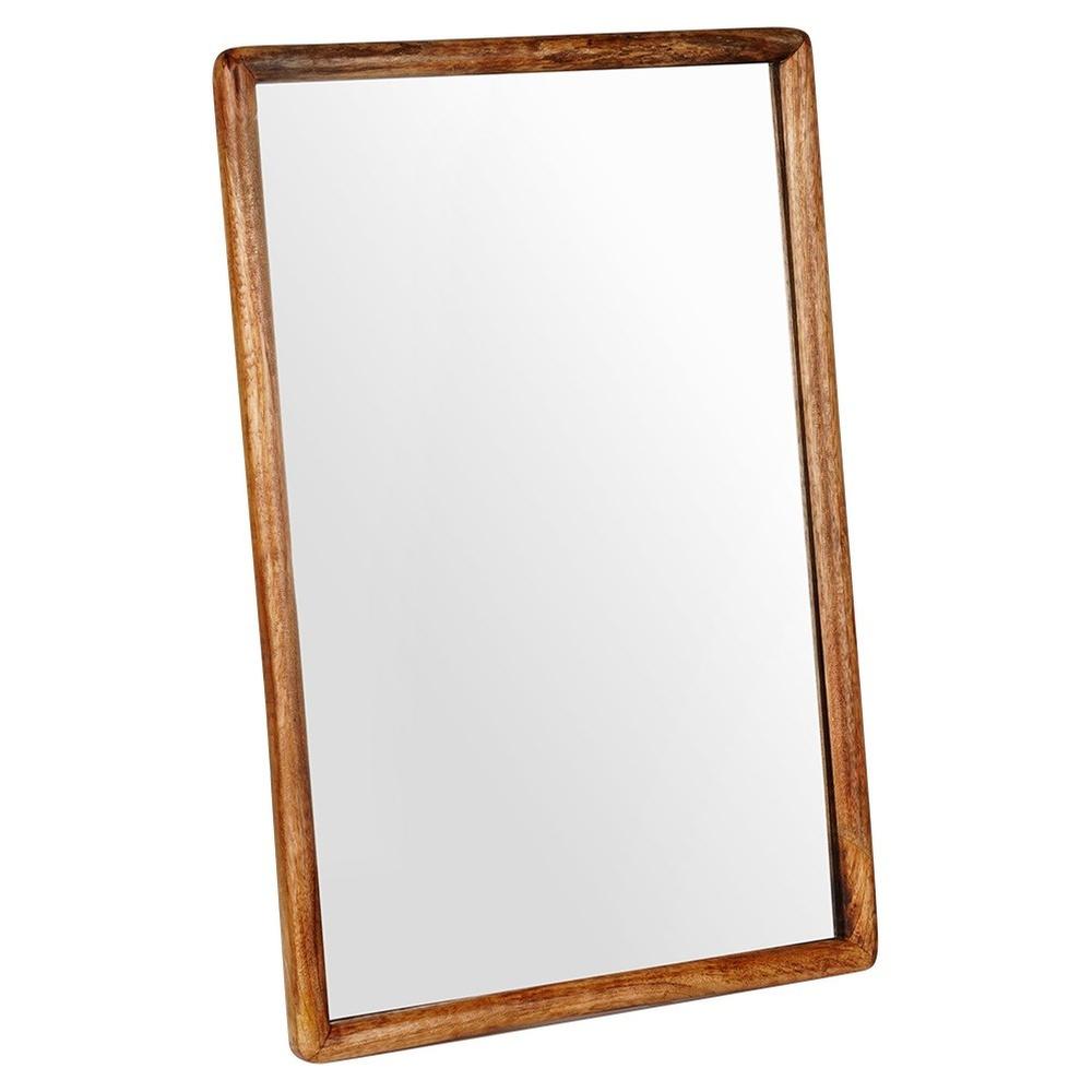 Lustro Ścienne Dekoracyjne Wiszące Drewnianej Ramie Prostokątne 40x60 cm