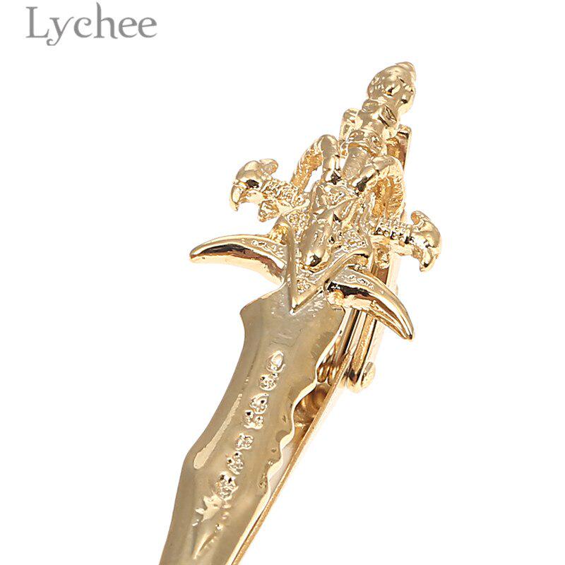 Knight Bull Head Sword Tie Clip Gold Color Silver Color High Quanlity Tie Clip Men Jewelry